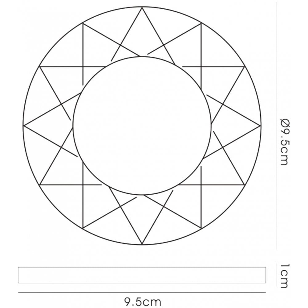 IL30816CH Crystal Downlight Chamfered Round Rim Only Clear Cut Out: 62mm