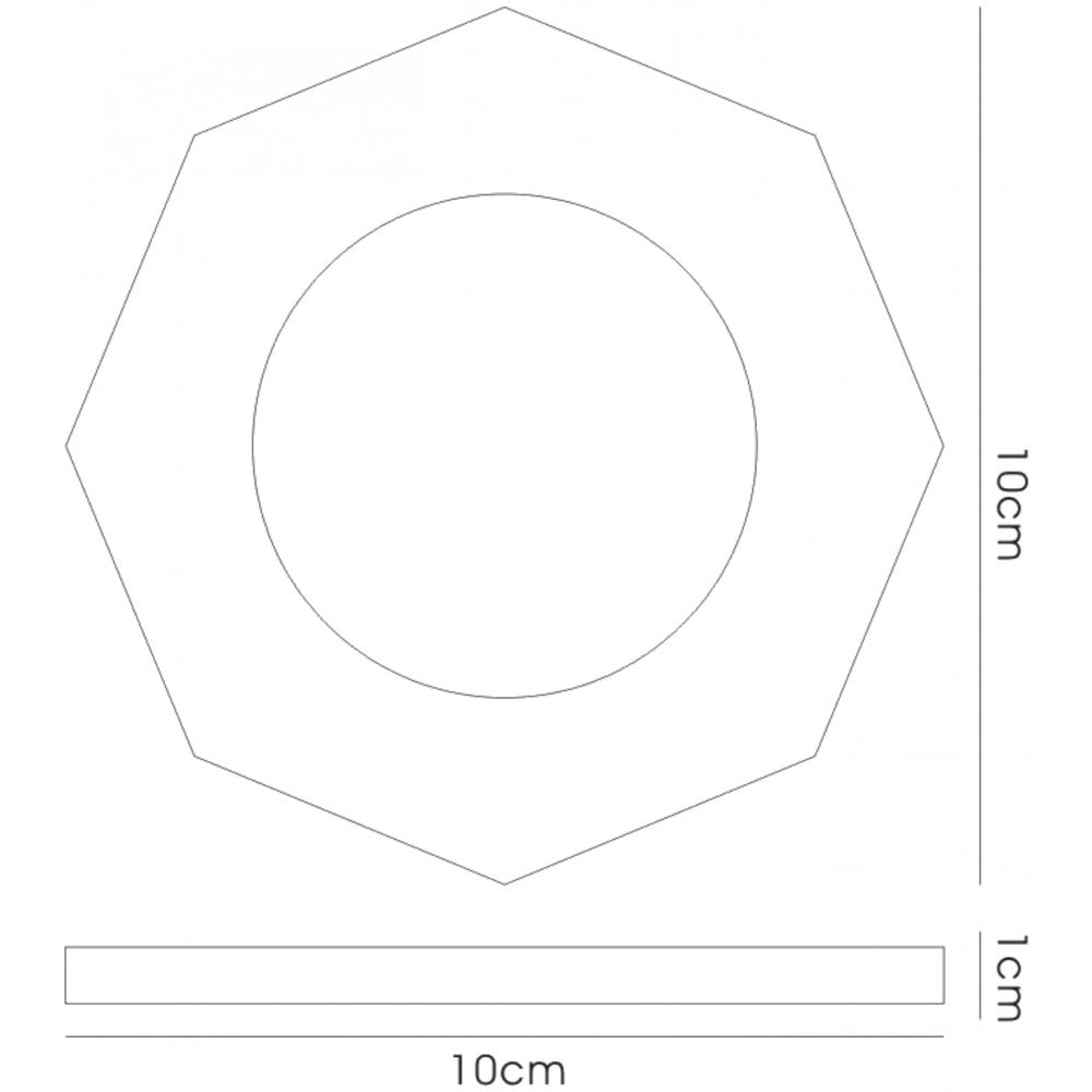 IL30814CH Crystal Downlight Octagonal Rim Only Clear Cut Out: 62mm