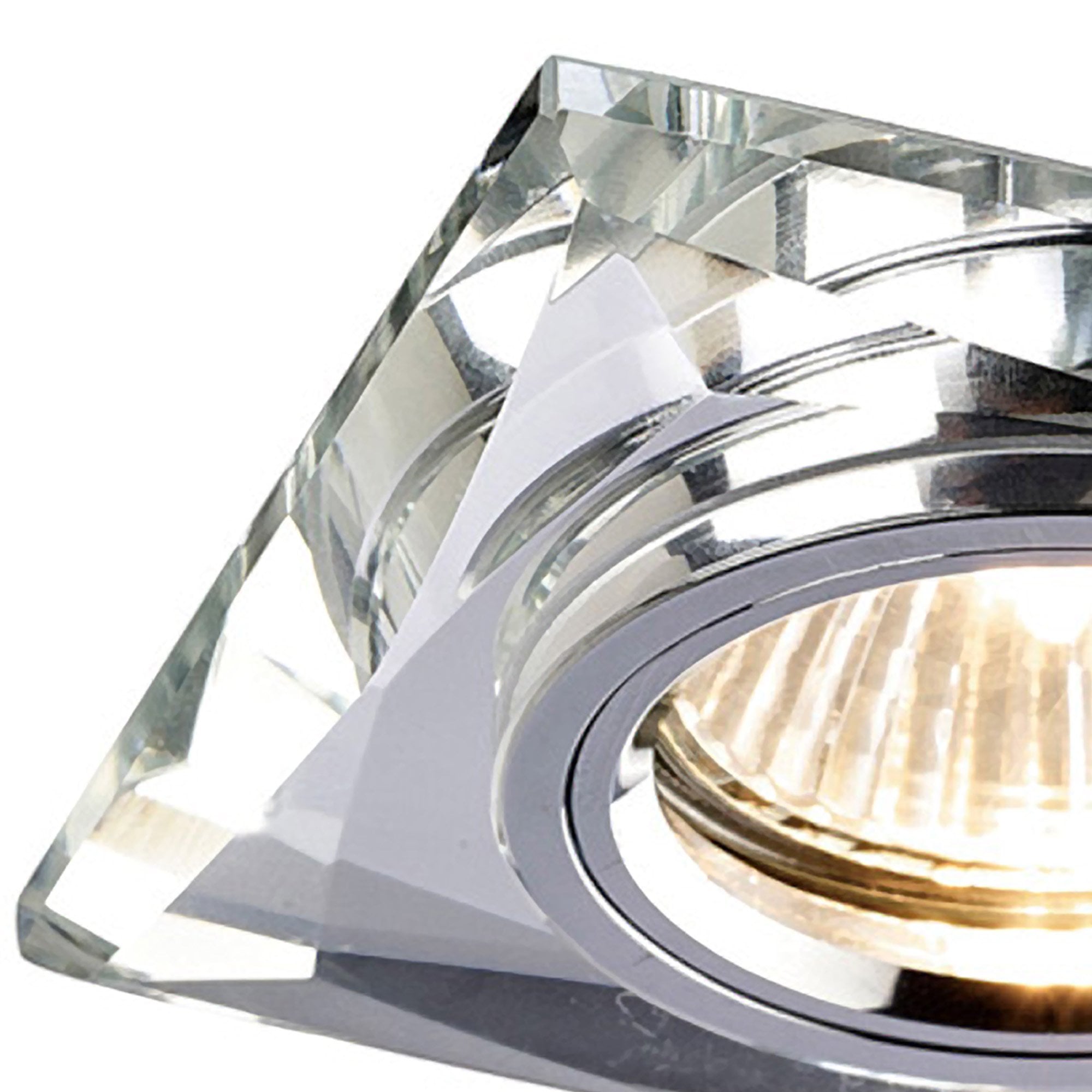 IL30812CH Crystal Downlight Chamfered Square Rim Only Clear Cut Out: 62mm