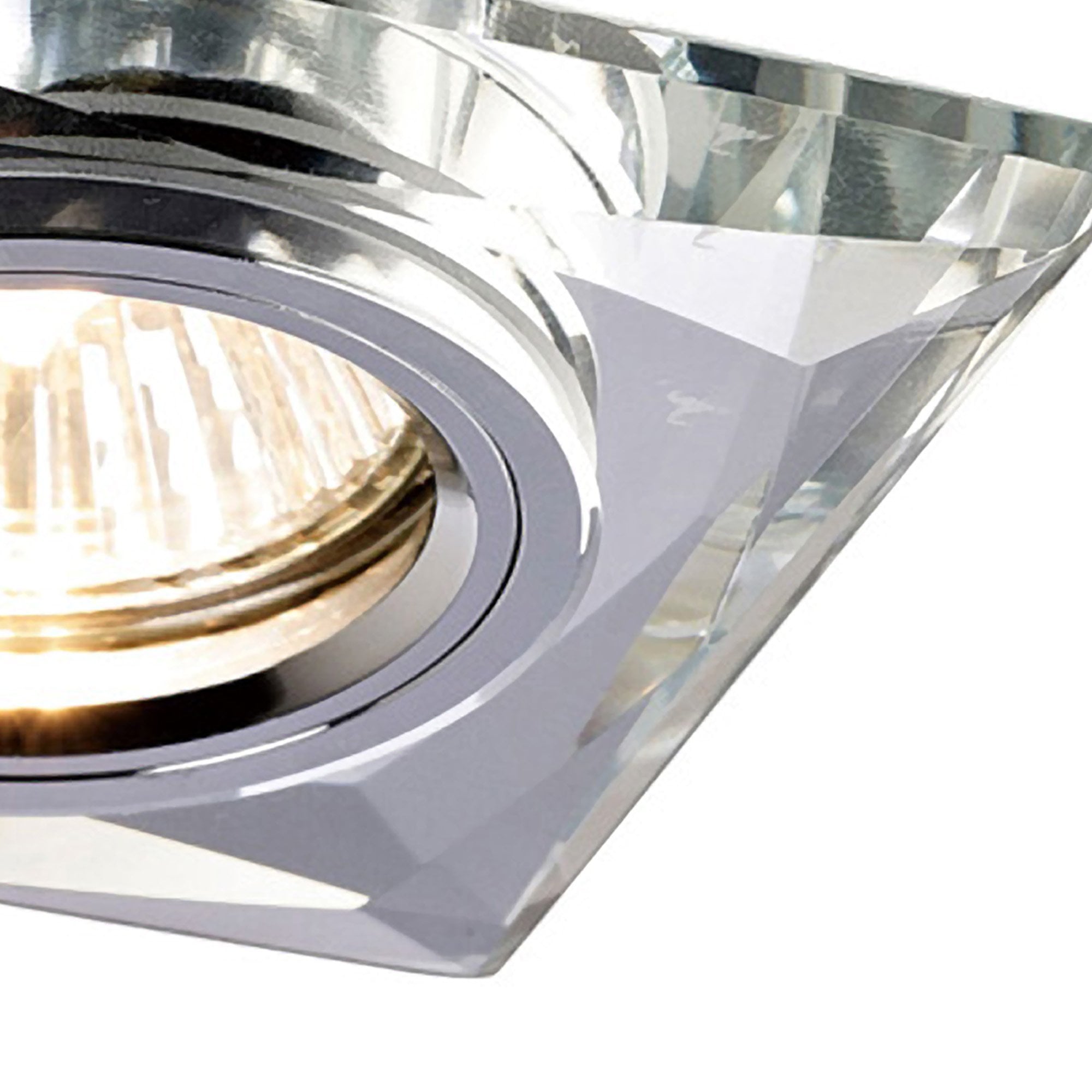 IL30812CH Crystal Downlight Chamfered Square Rim Only Clear Cut Out: 62mm