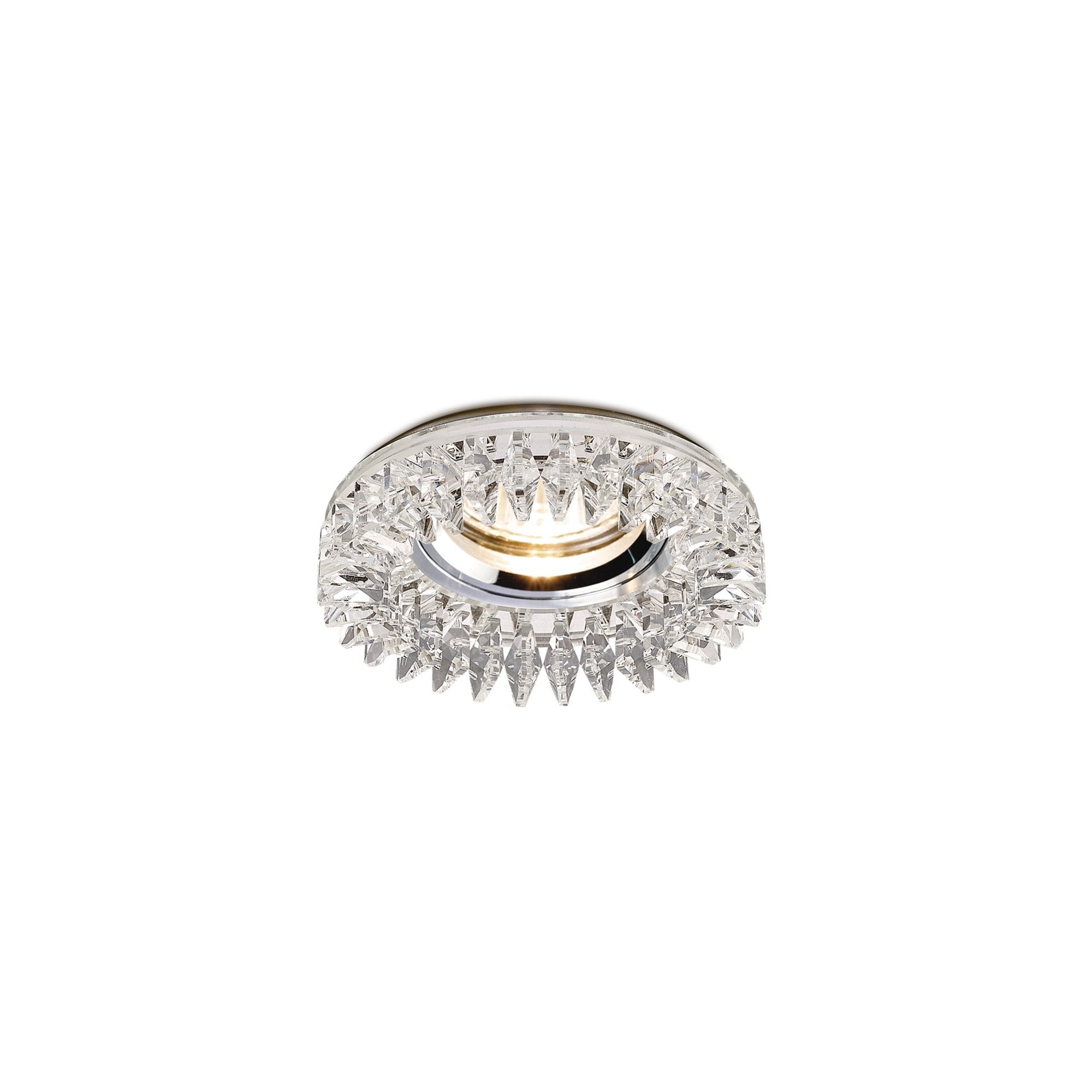 IL30833CH Crystal Downlight Round Square Crystals Perimeter Rim Only Clear Cut Out: 62mm