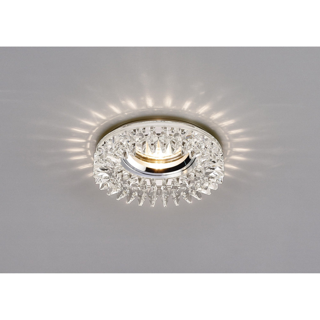 IL30833CH Crystal Downlight Round Square Crystals Perimeter Rim Only Clear Cut Out: 62mm