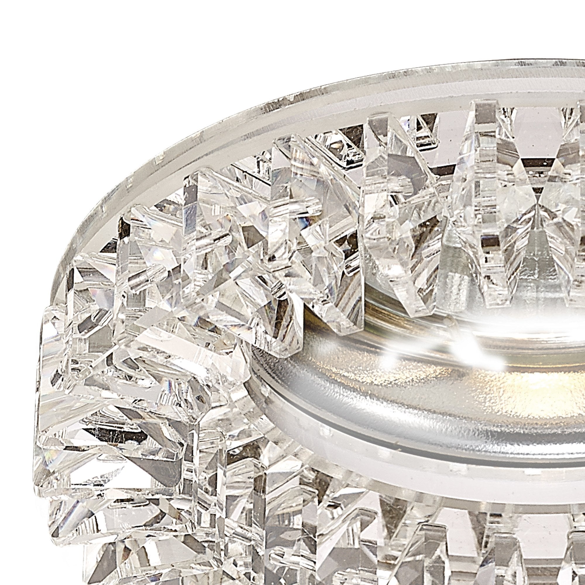 IL30833CH Crystal Downlight Round Square Crystals Perimeter Rim Only Clear Cut Out: 62mm
