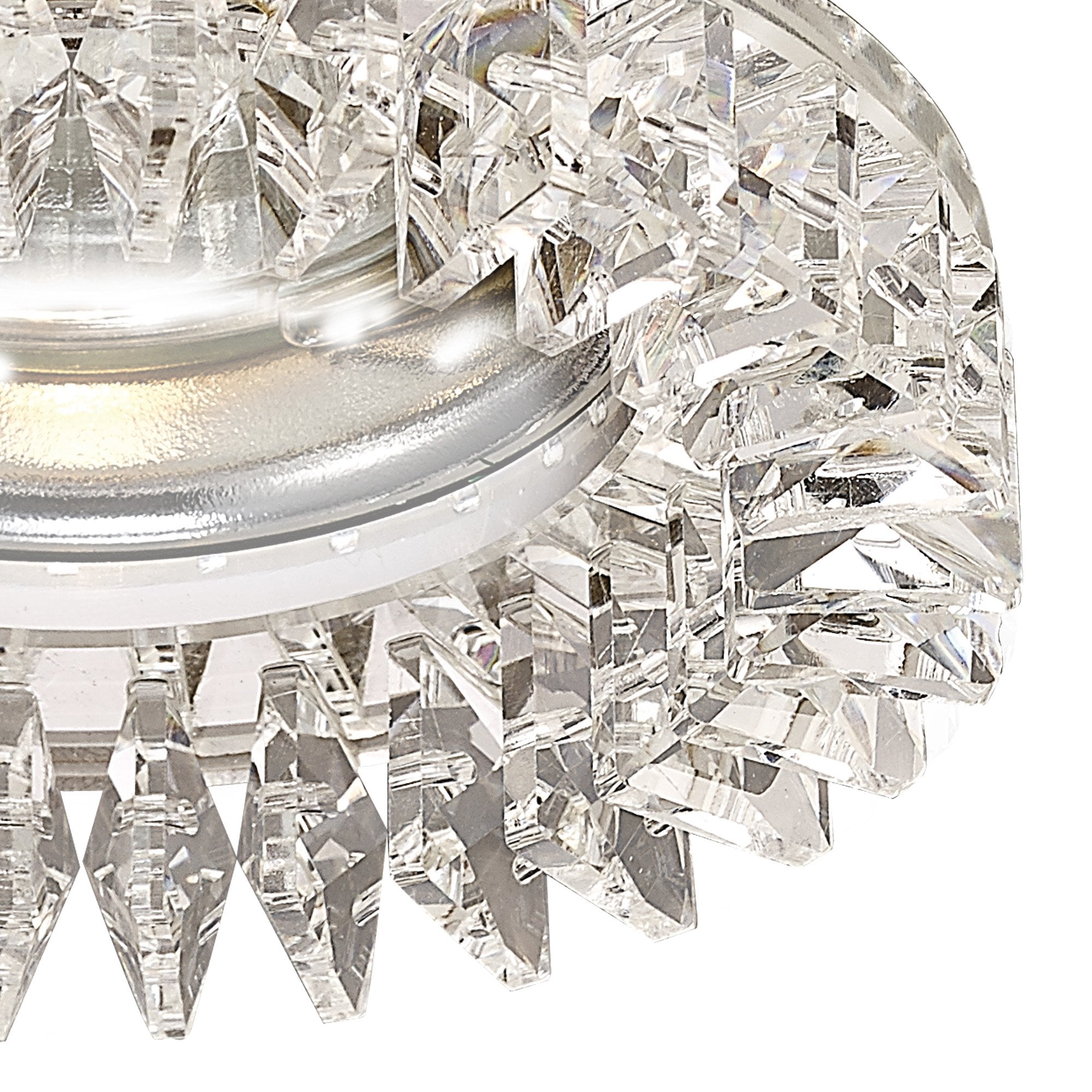 IL30833CH Crystal Downlight Round Square Crystals Perimeter Rim Only Clear Cut Out: 62mm