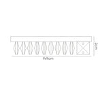 IL30834CH Crystal Downlight Square Square Crystals Perimeter Rim Only Clear Cut Out: 62mm