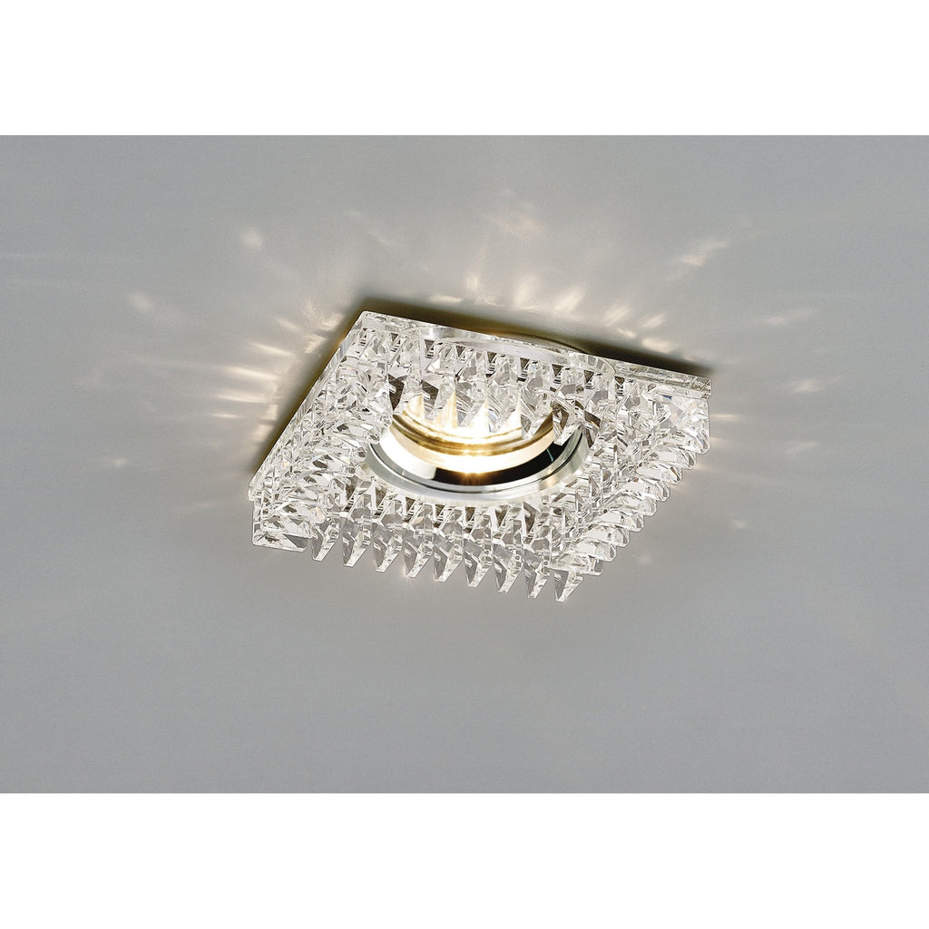 IL30834CH Crystal Downlight Square Square Crystals Perimeter Rim Only Clear Cut Out: 62mm