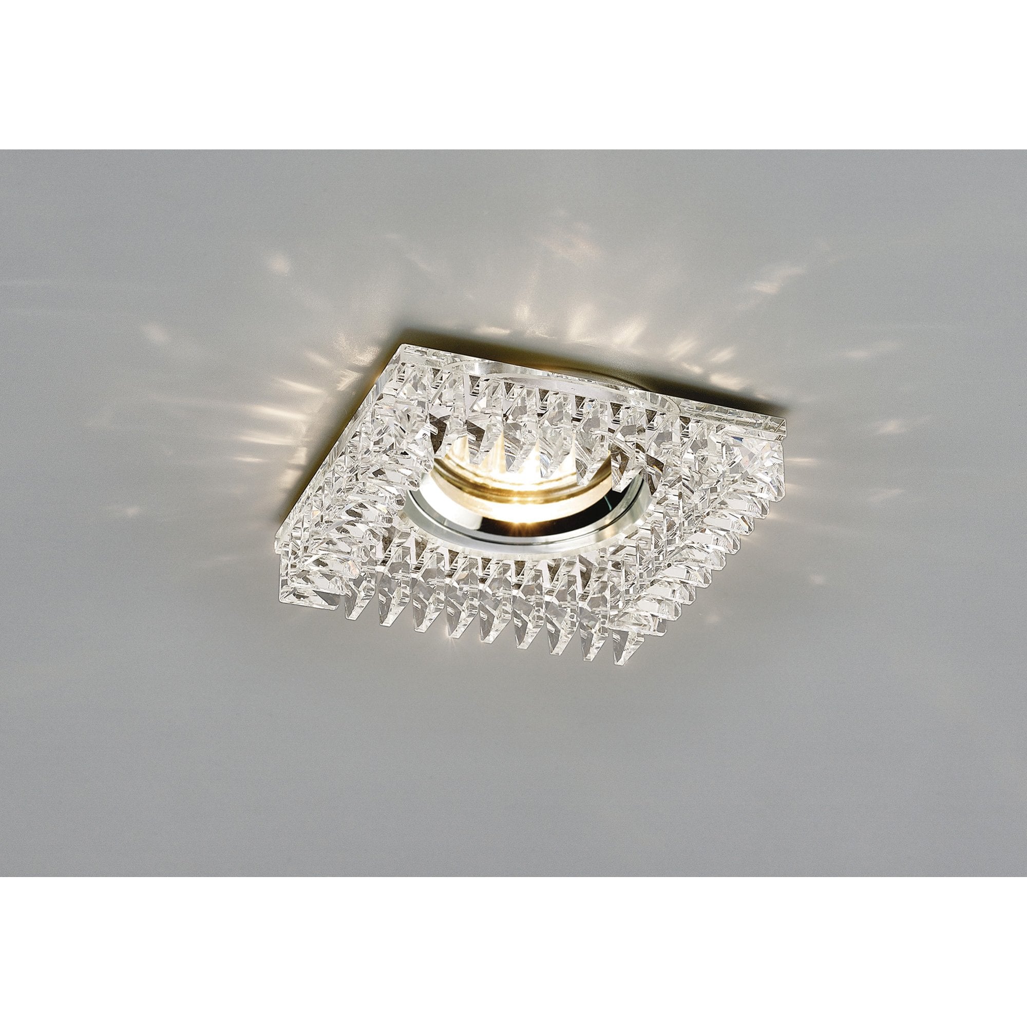 IL30834CH Crystal Downlight Square Square Crystals Perimeter Rim Only Clear Cut Out: 62mm