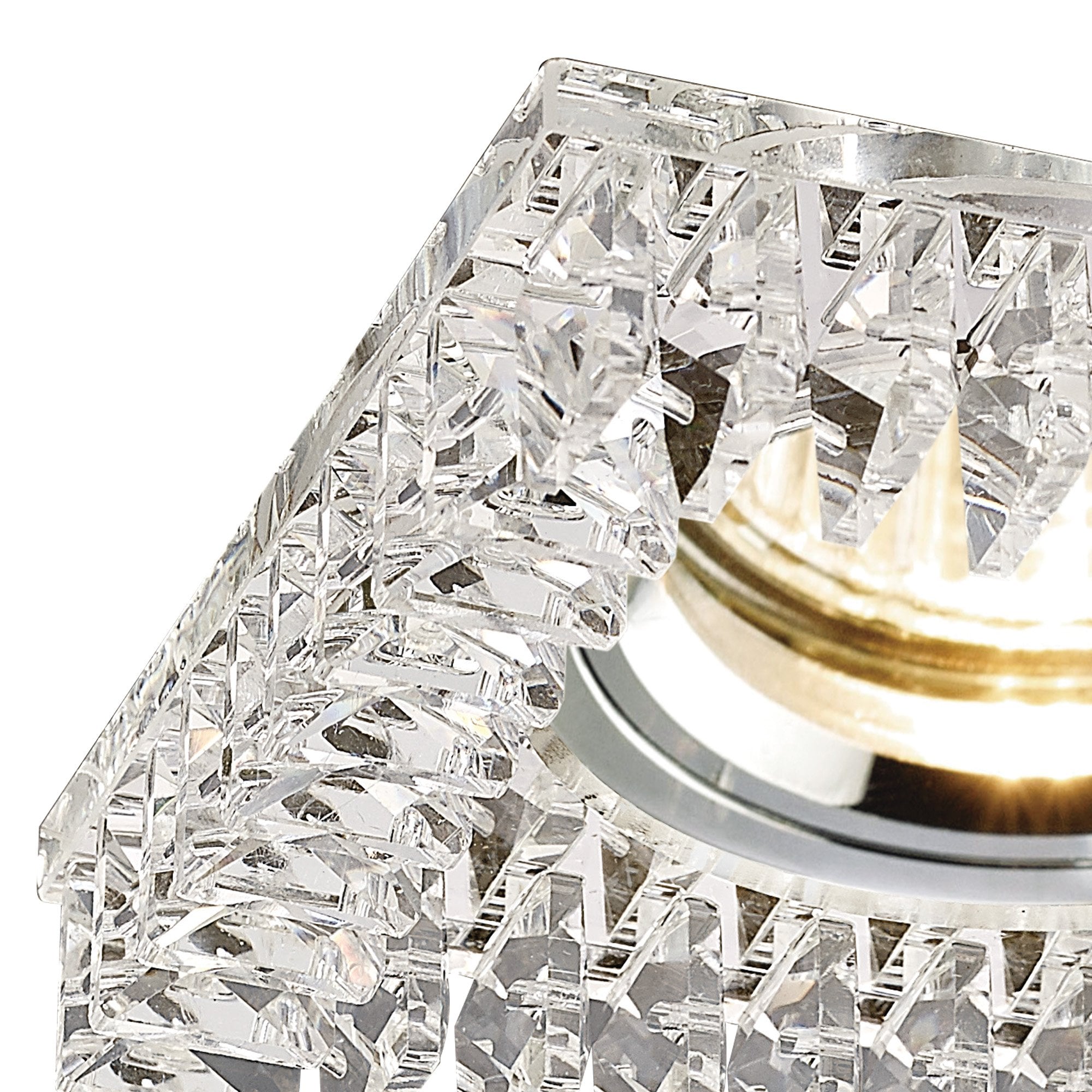 IL30834CH Crystal Downlight Square Square Crystals Perimeter Rim Only Clear Cut Out: 62mm