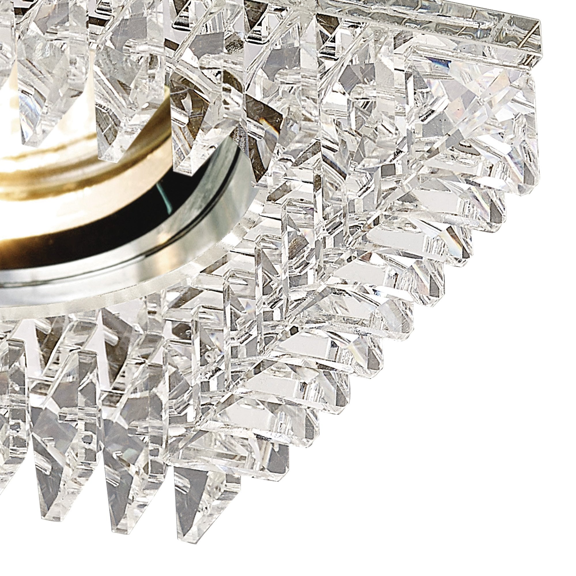 IL30834CH Crystal Downlight Square Square Crystals Perimeter Rim Only Clear Cut Out: 62mm
