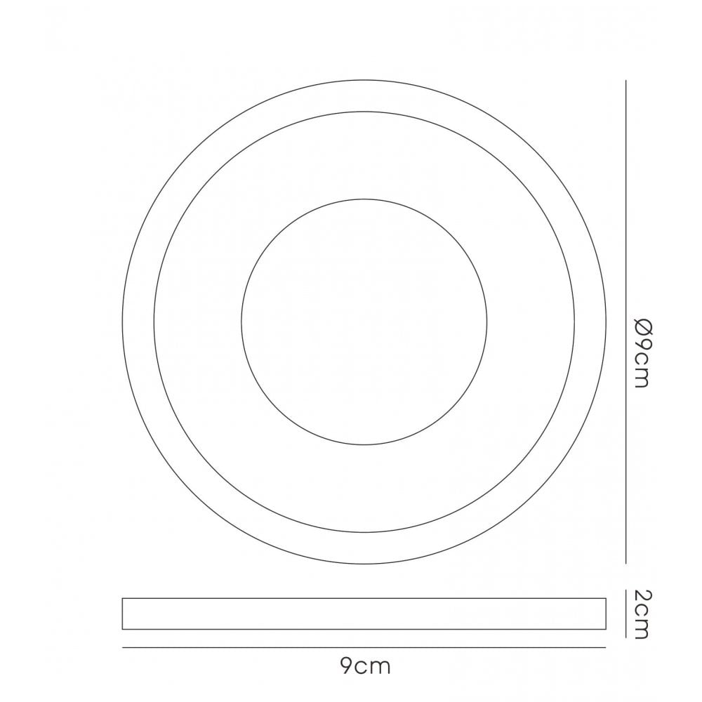 IL30821CH Crystal Downlight Deep Round Rim Only Clear Cut Out: 62mm