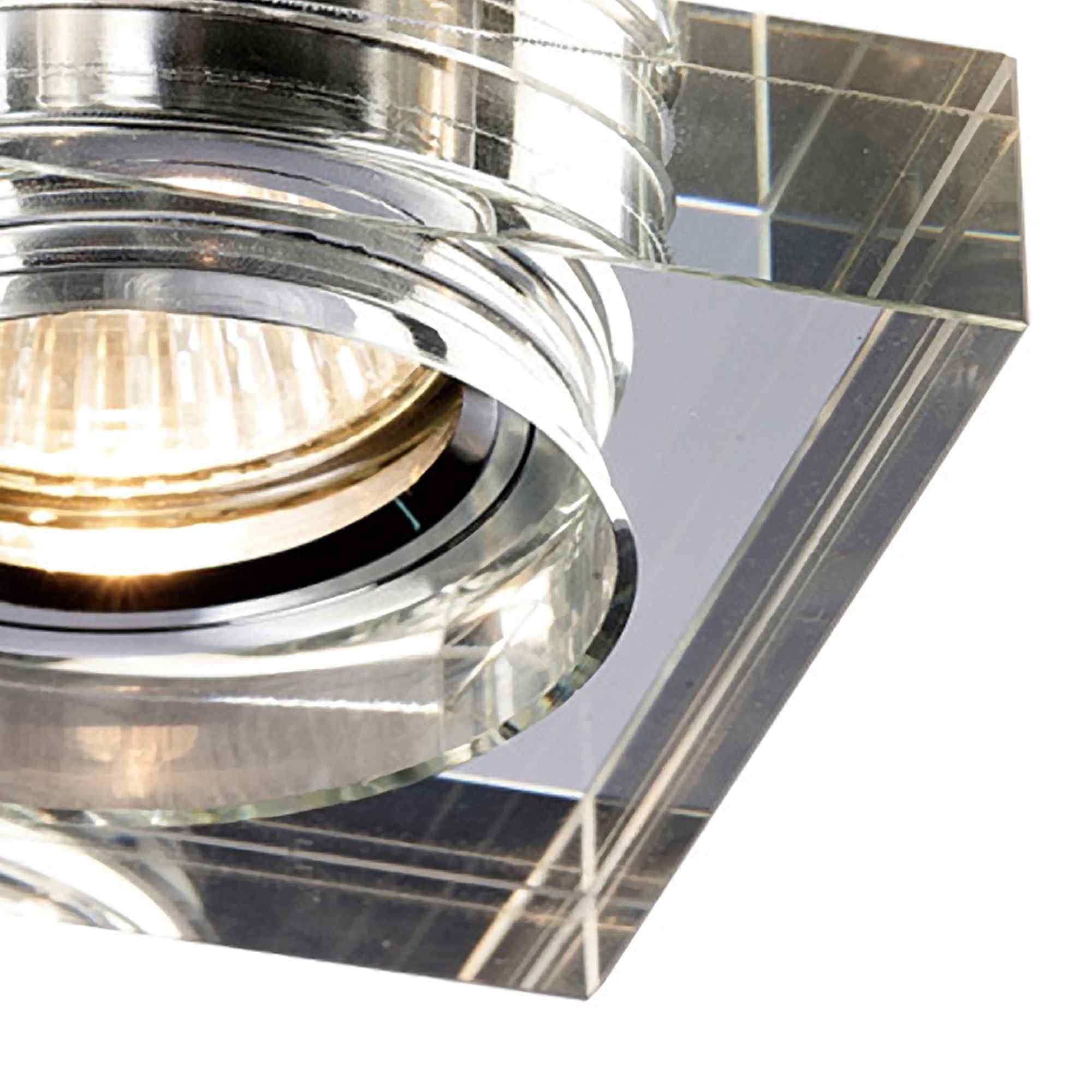 IL30822CH Crystal Downlight Deep Square Rim Only Clear Cut Out: 62mm