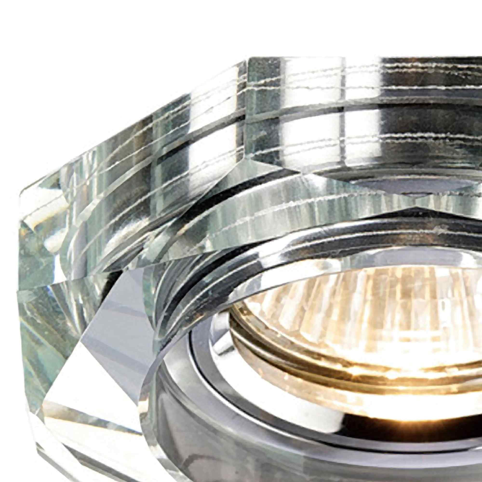 IL30823CH Crystal Downlight Deep Octagonal Rim Only Clear Cut Out: 62mm
