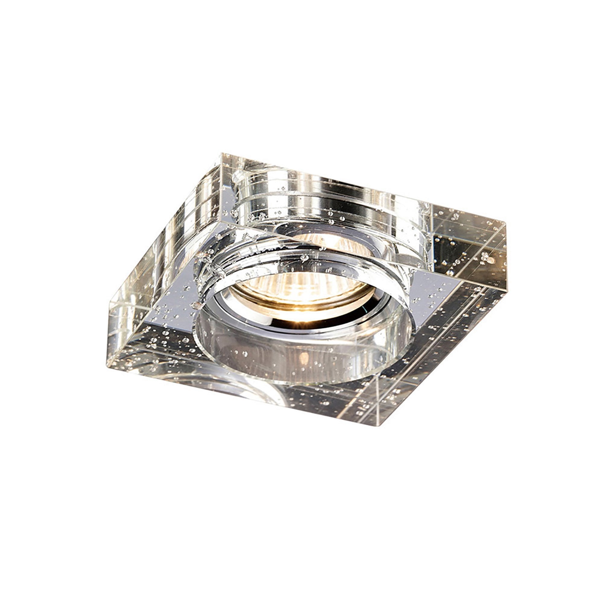IL30832CH Crystal Bubble Downlight Square Rim Only Clear Cut Out: 62mm