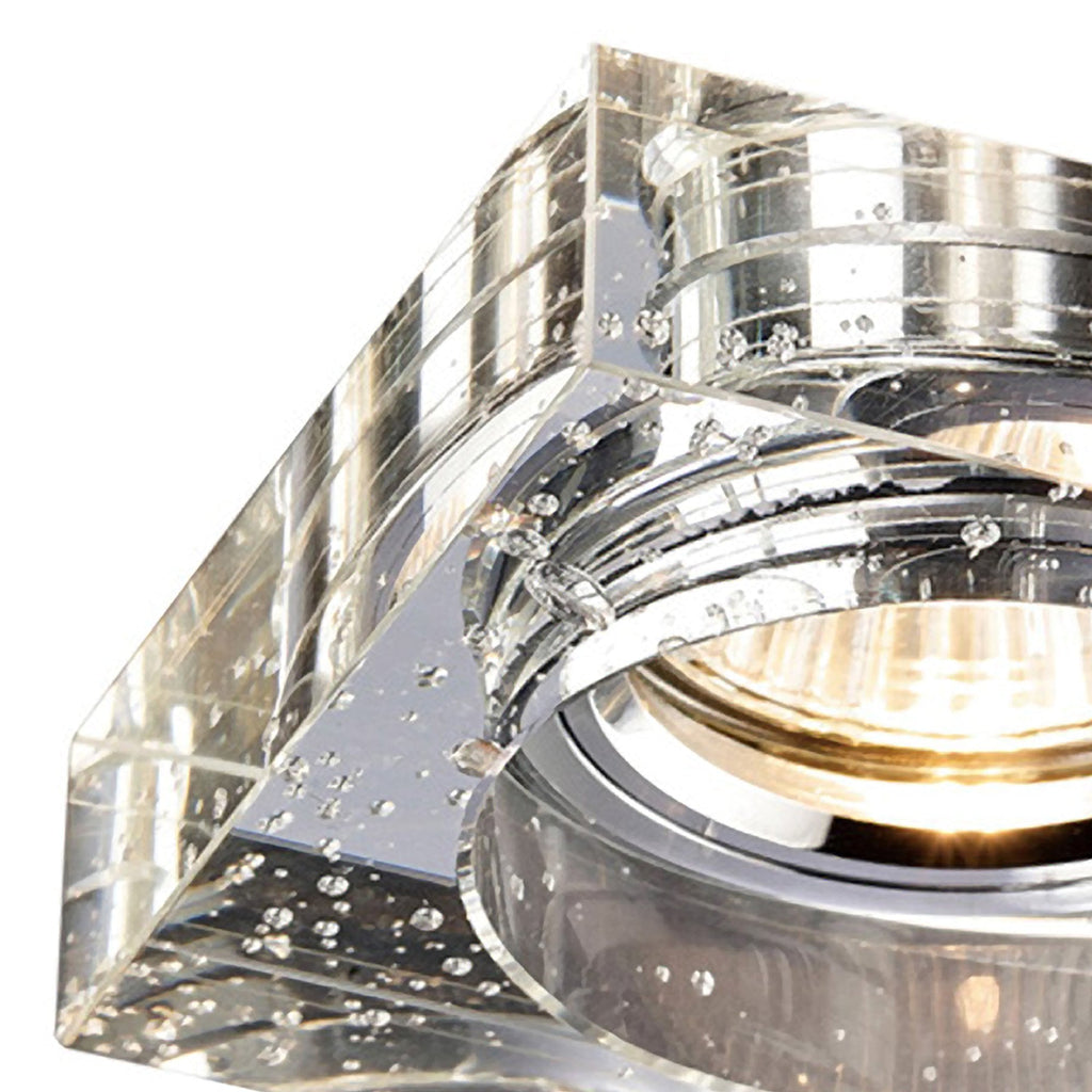IL30832CH Crystal Bubble Downlight Square Rim Only Clear Cut Out: 62mm