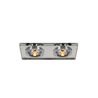 IL30807CH Crystal Dual Head Downlight Rectangle Rim Only Clear 2 x Cut Out: 144x62mm