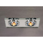 IL30807CH Crystal Dual Head Downlight Rectangle Rim Only Clear 2 x Cut Out: 144x62mm