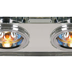 IL30807CH Crystal Dual Head Downlight Rectangle Rim Only Clear 2 x Cut Out: 144x62mm