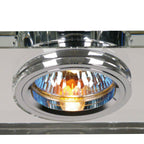 IL30807CH Crystal Dual Head Downlight Rectangle Rim Only Clear 2 x Cut Out: 144x62mm