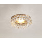 IL30805FG Crystal Cluster Downlight Round Rim Only French Gold/Clear Cut Out: 62mm