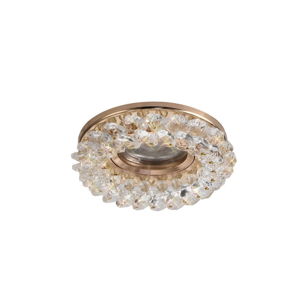 IL30805FG Crystal Cluster Downlight Round Rim Only French Gold/Clear Cut Out: 62mm