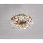 IL30805FG Crystal Cluster Downlight Round Rim Only French Gold/Clear Cut Out: 62mm