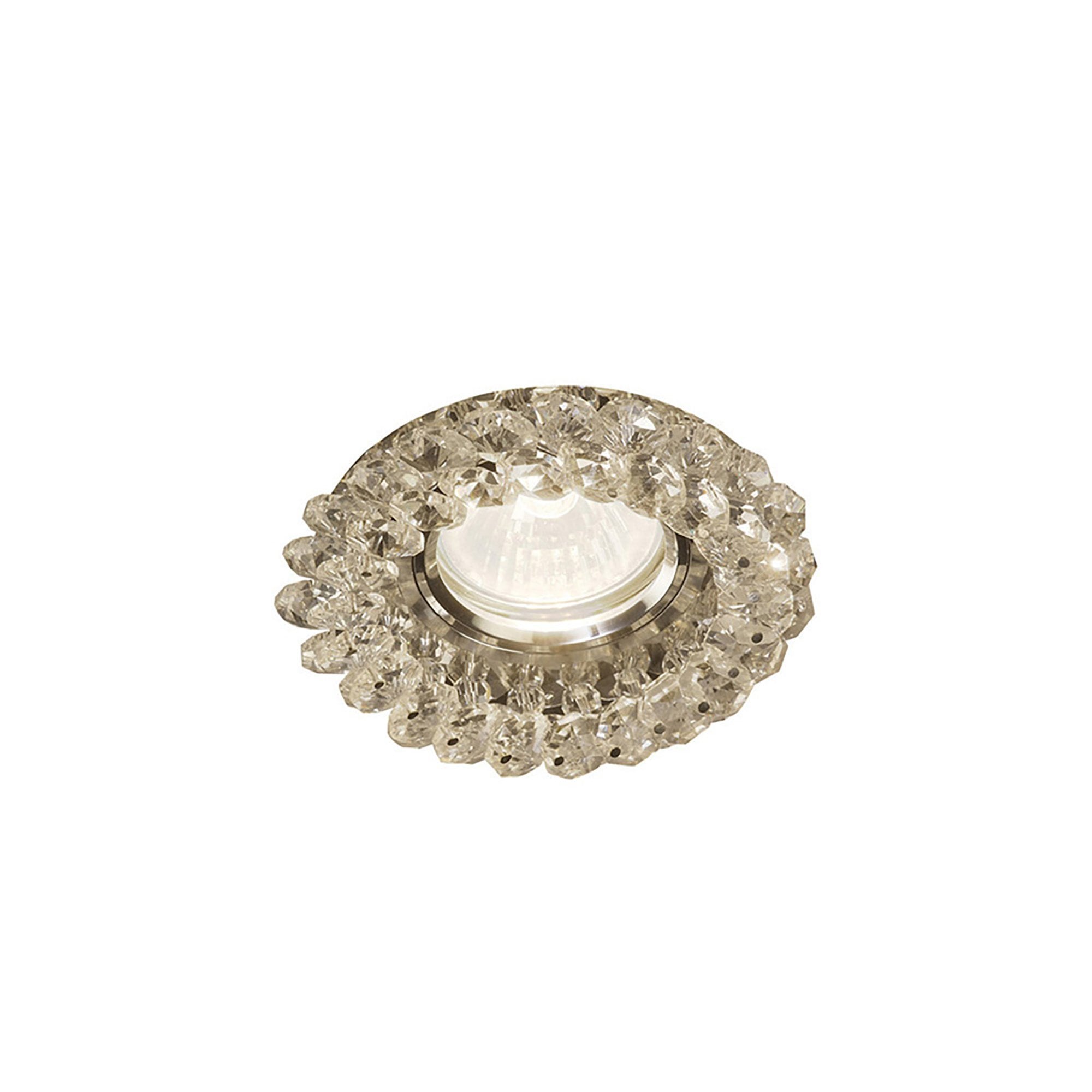 IL30805CH Crystal Cluster Downlight Round Rim Only Polished Chrome/Clear Cut Out: 62mm