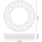 IL30805CH Crystal Cluster Downlight Round Rim Only Polished Chrome/Clear Cut Out: 62mm