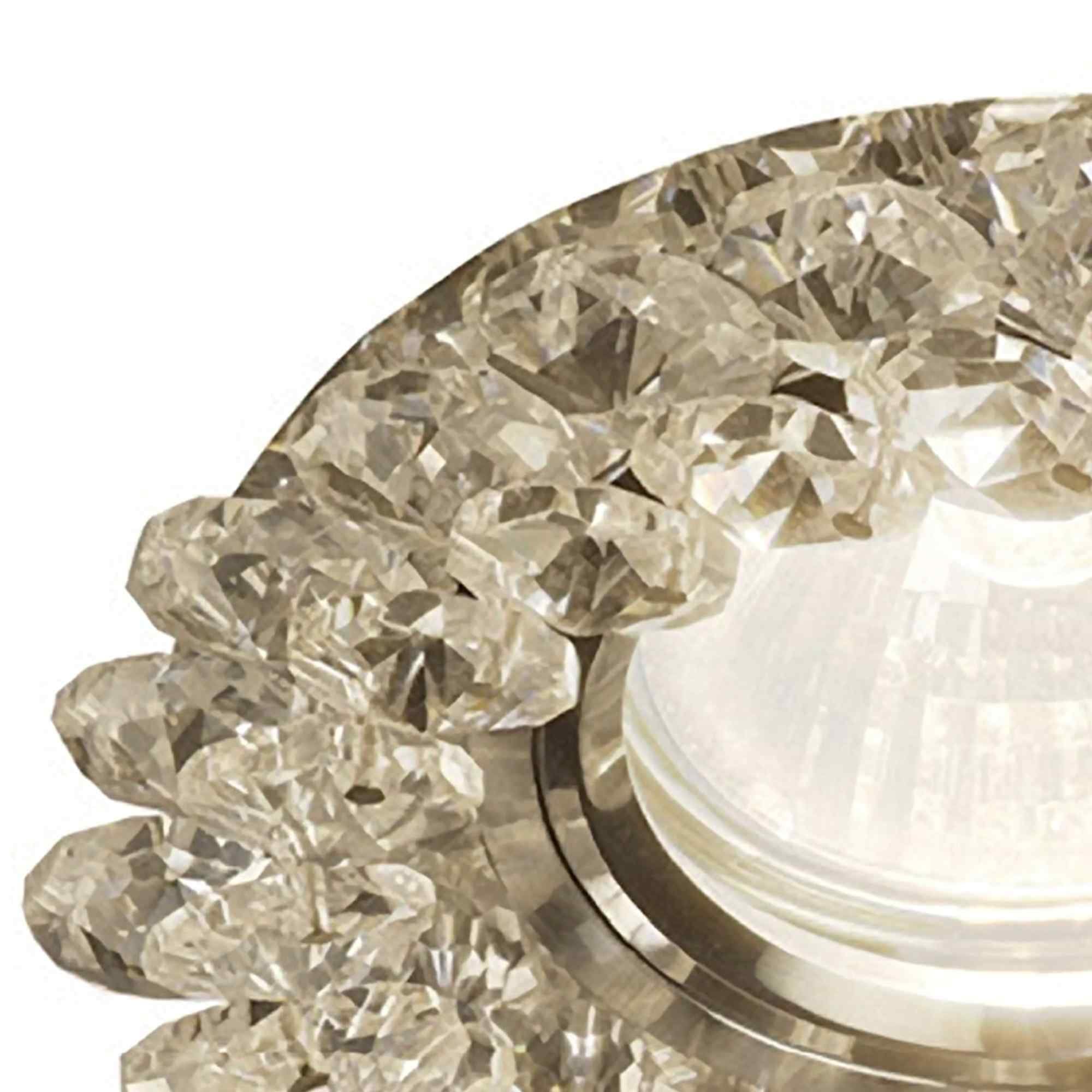 IL30805CH Crystal Cluster Downlight Round Rim Only Polished Chrome/Clear Cut Out: 62mm