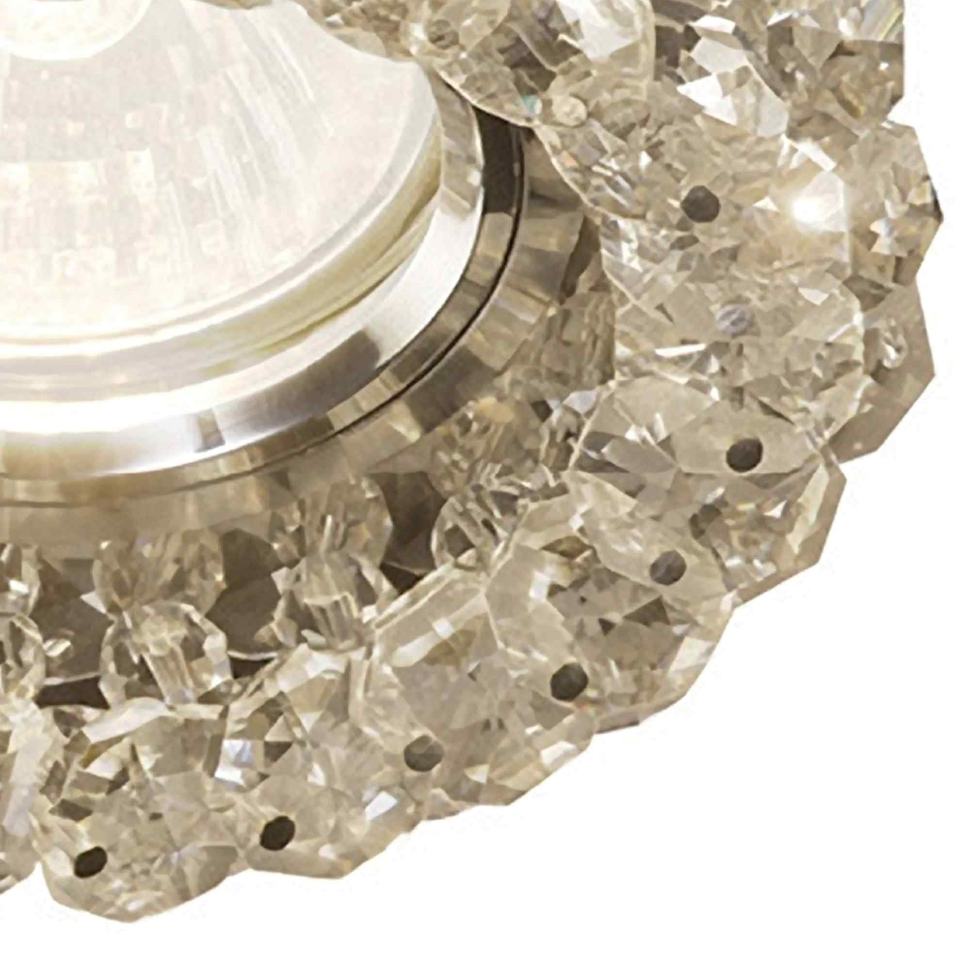 IL30805CH Crystal Cluster Downlight Round Rim Only Polished Chrome/Clear Cut Out: 62mm