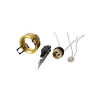 IL30800BR Downlight Component Kit Lampholders And Retaining Ring Aged Brass For Various Crystal Rims Cut Out: 62mm