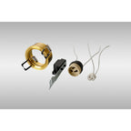 IL30800BR Downlight Component Kit Lampholders And Retaining Ring Aged Brass For Various Crystal Rims Cut Out: 62mm