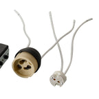 IL30800BR Downlight Component Kit Lampholders And Retaining Ring Aged Brass For Various Crystal Rims Cut Out: 62mm