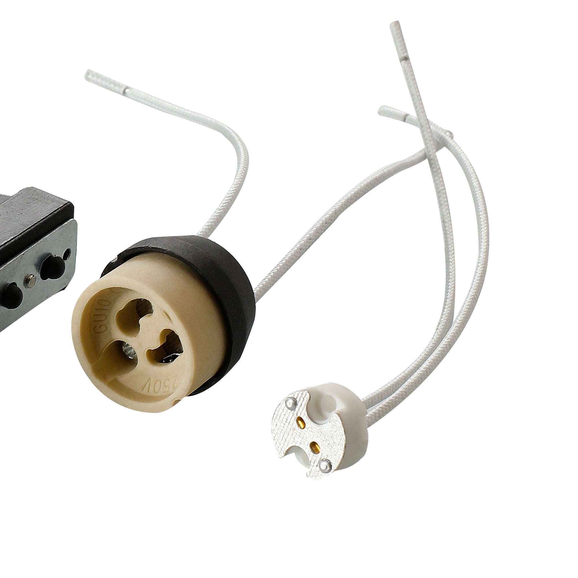 IL30800BL Downlight Component Kit Lampholders And Retaining Ring Satin Black For Various Crystal Rims Cut Out: 62mm