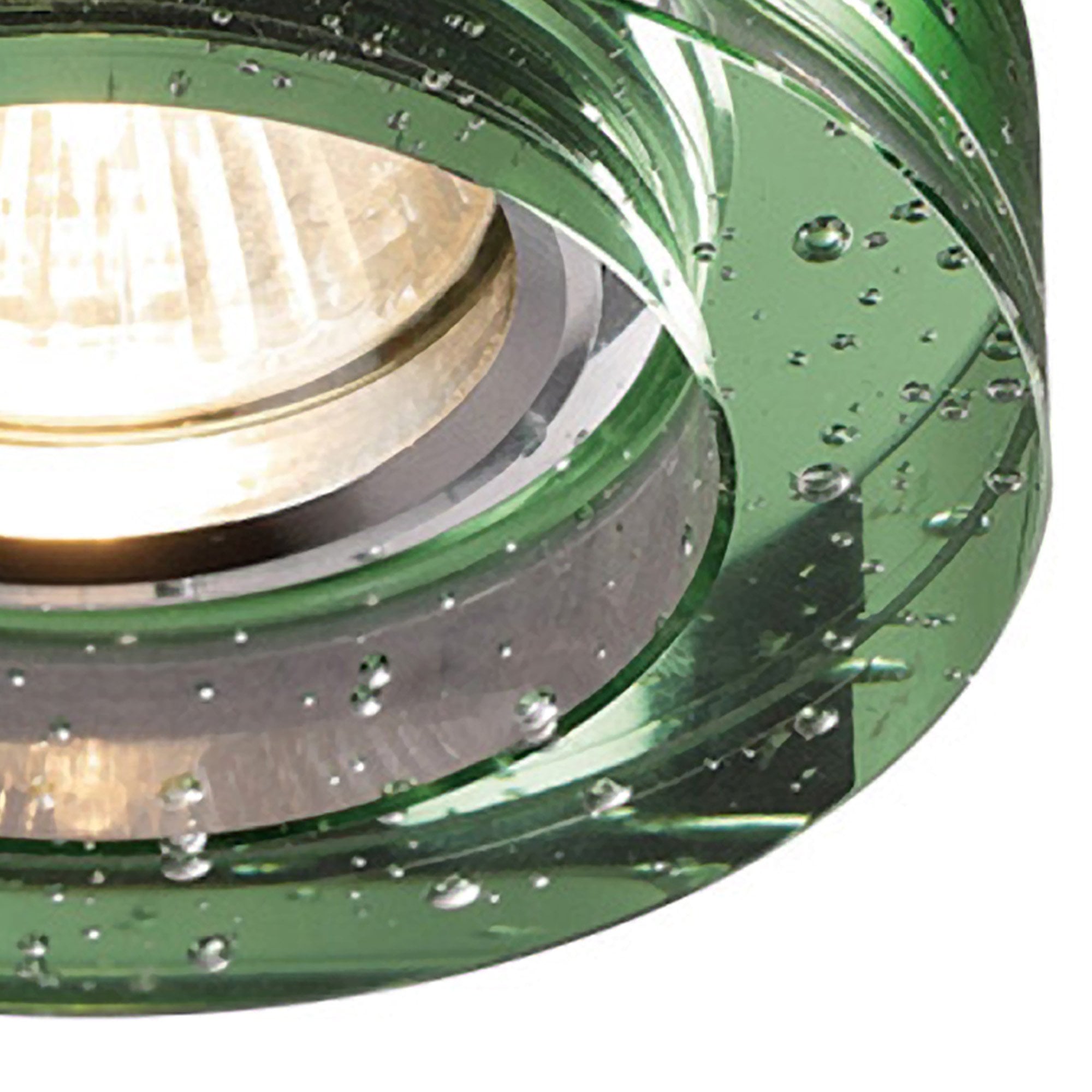 IL30831GR Crystal Bubble Downlight Round Rim Only Green Cut Out: 62mm