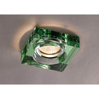 IL30832GR Crystal Bubble Downlight Square Rim Only Green Cut Out: 62mm