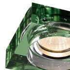 IL30832GR Crystal Bubble Downlight Square Rim Only Green Cut Out: 62mm