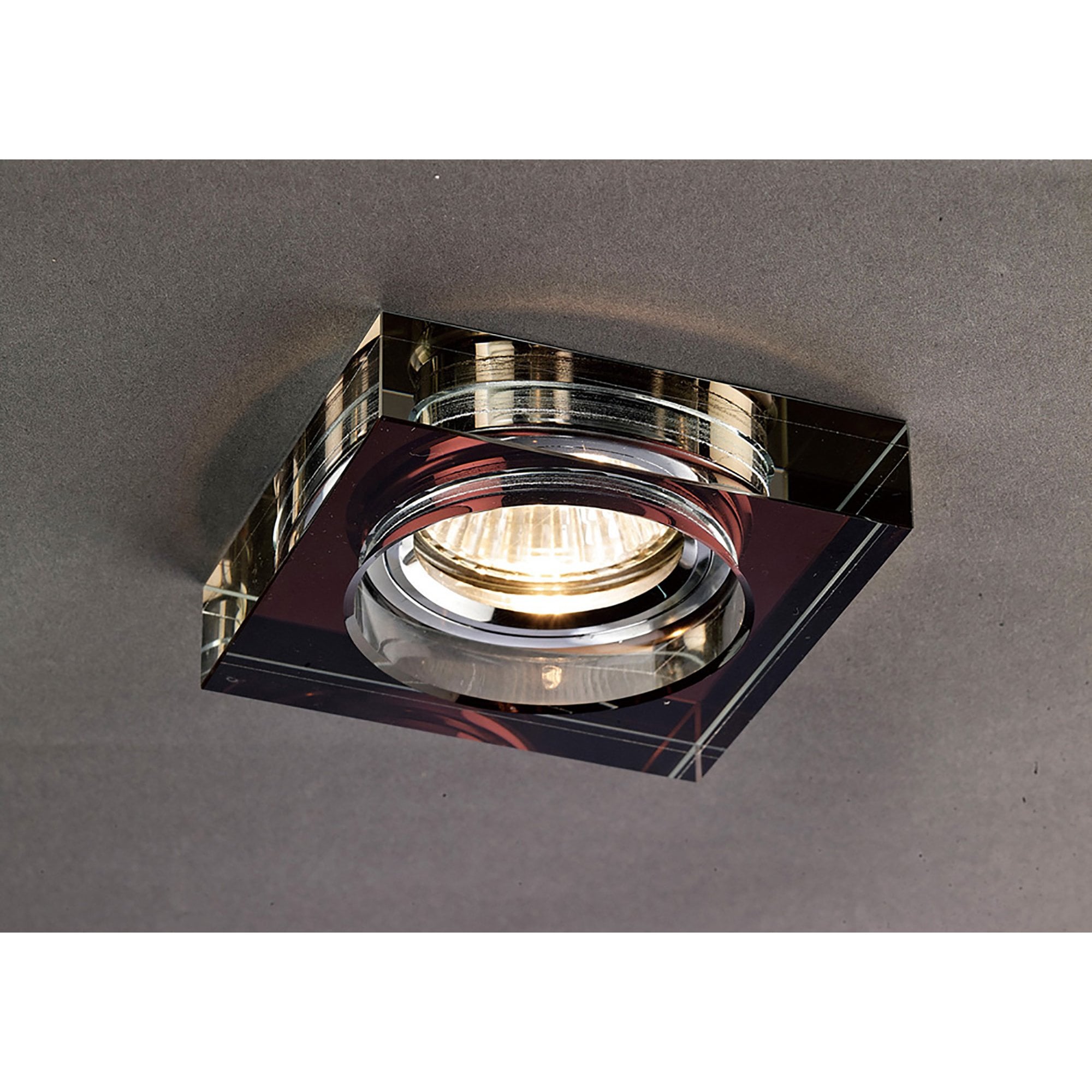 IL30822PU Crystal Downlight Deep Square Rim Only Purple Cut Out: 62mm