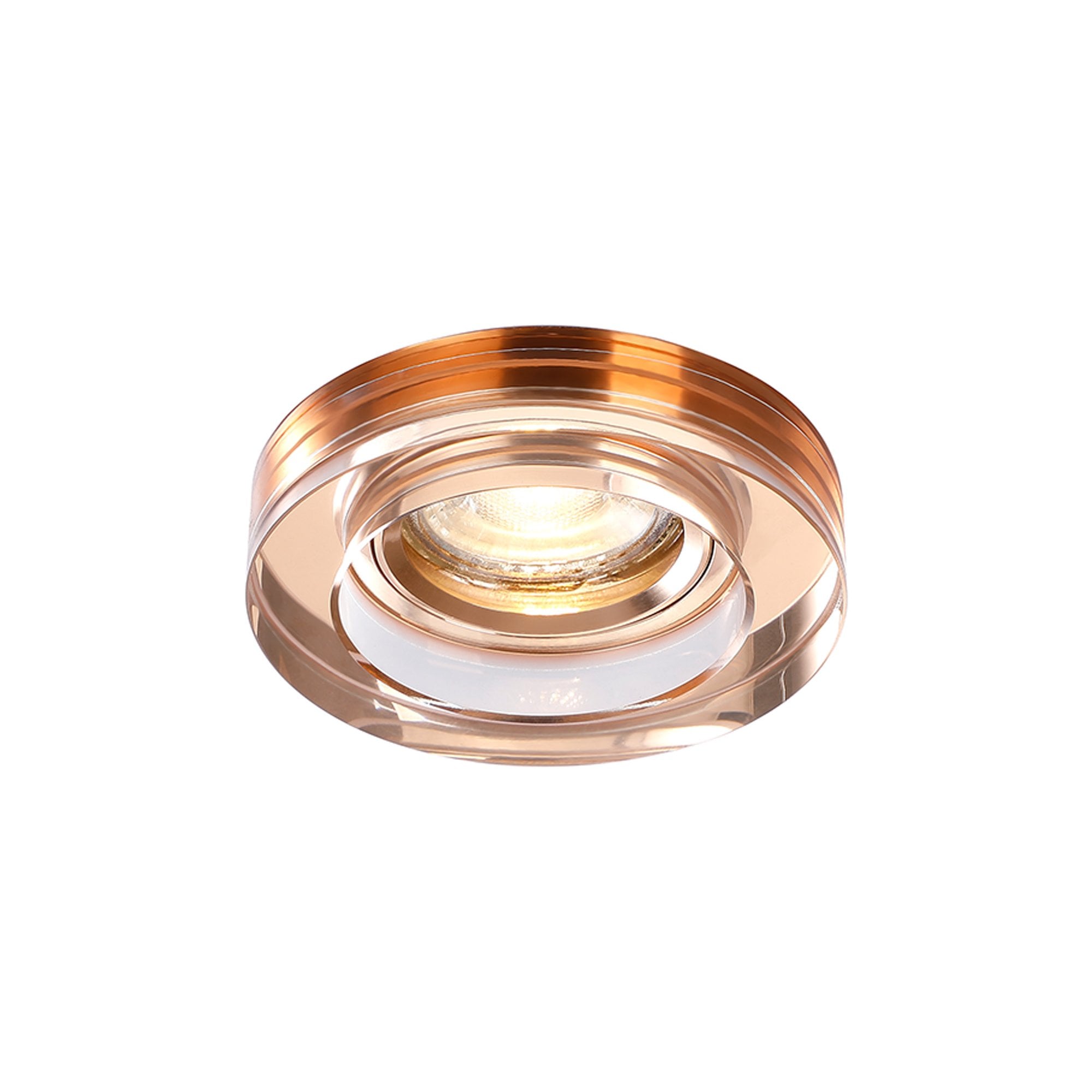 IL30821RG Crystal Downlight Deep Round Rim Only Rose Gold Cut Out: 62mm