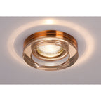 IL30821RG Crystal Downlight Deep Round Rim Only Rose Gold Cut Out: 62mm