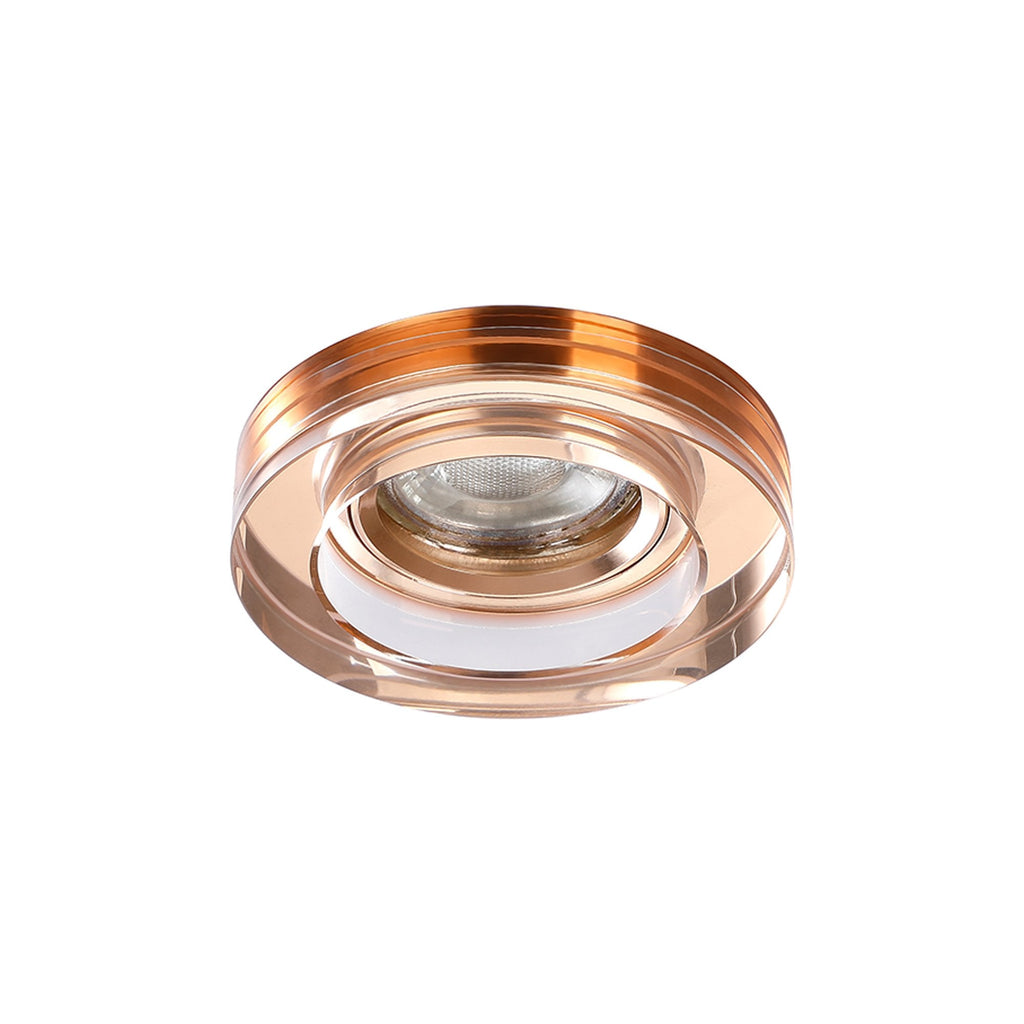 IL30821RG Crystal Downlight Deep Round Rim Only Rose Gold Cut Out: 62mm