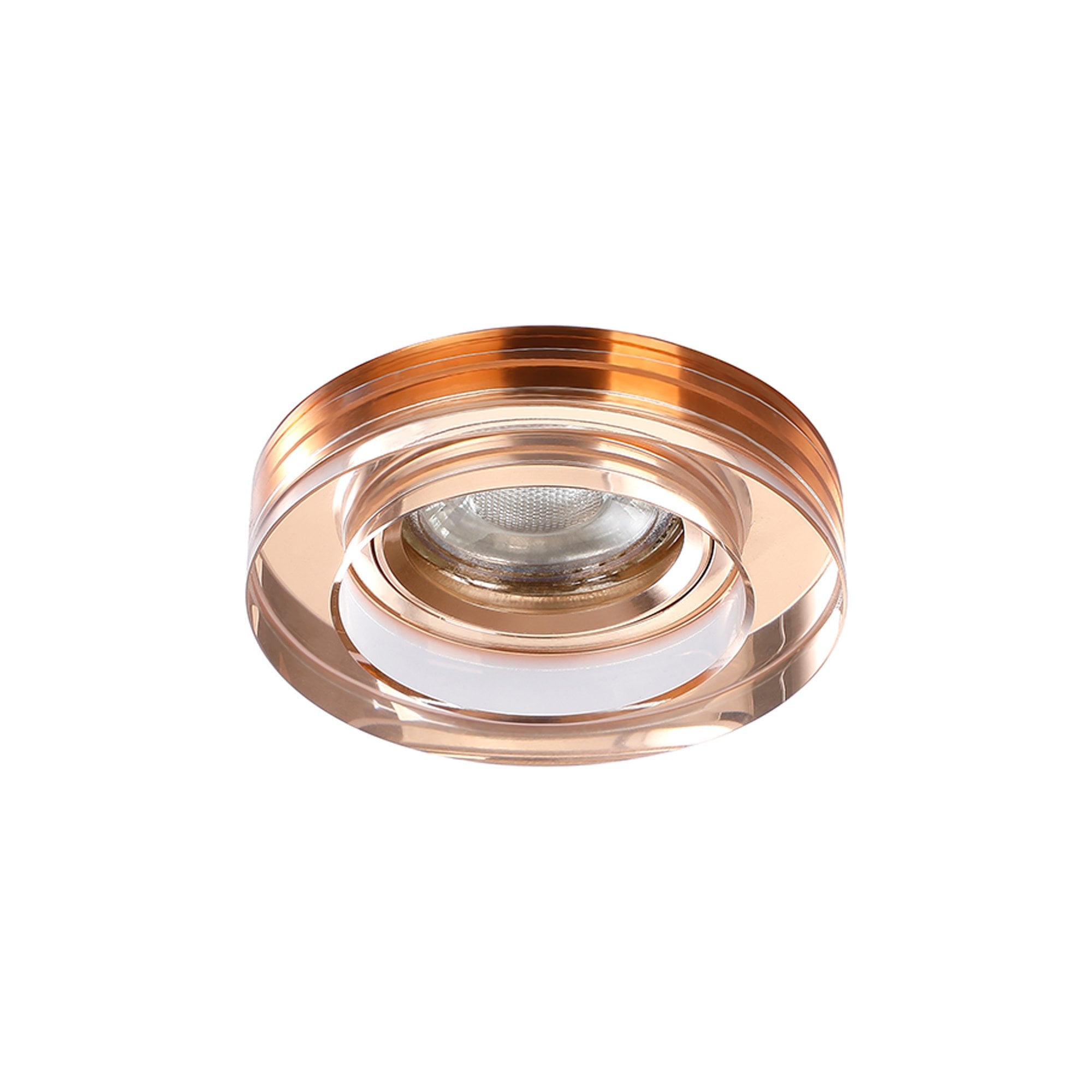 IL30821RG Crystal Downlight Deep Round Rim Only Rose Gold Cut Out: 62mm