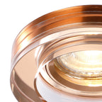 IL30821RG Crystal Downlight Deep Round Rim Only Rose Gold Cut Out: 62mm
