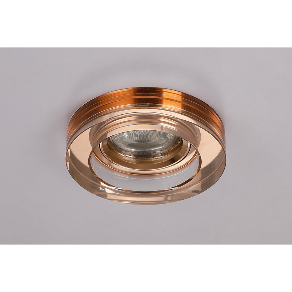 IL30821RG Crystal Downlight Deep Round Rim Only Rose Gold Cut Out: 62mm