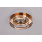 IL30821RG Crystal Downlight Deep Round Rim Only Rose Gold Cut Out: 62mm