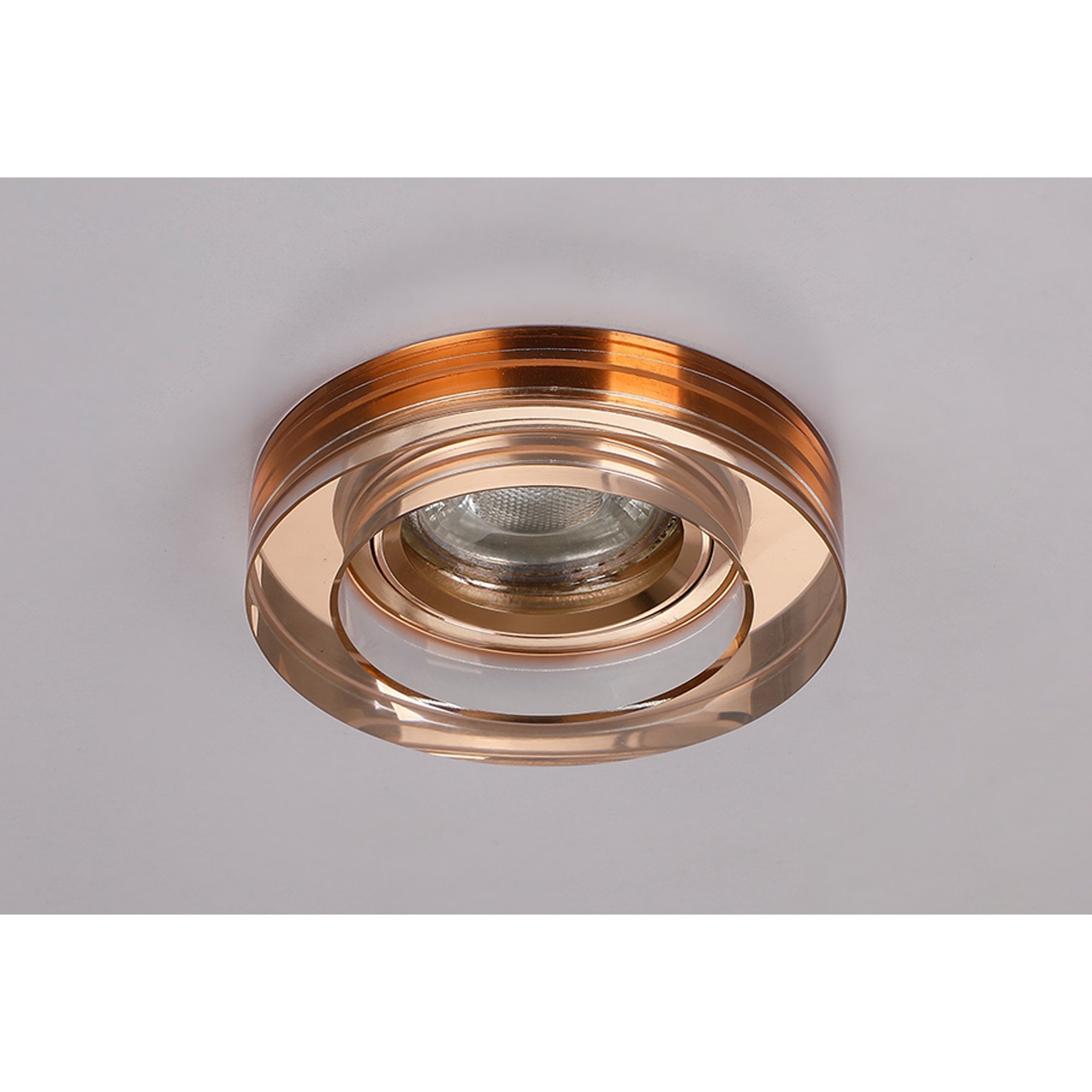 IL30821RG Crystal Downlight Deep Round Rim Only Rose Gold Cut Out: 62mm
