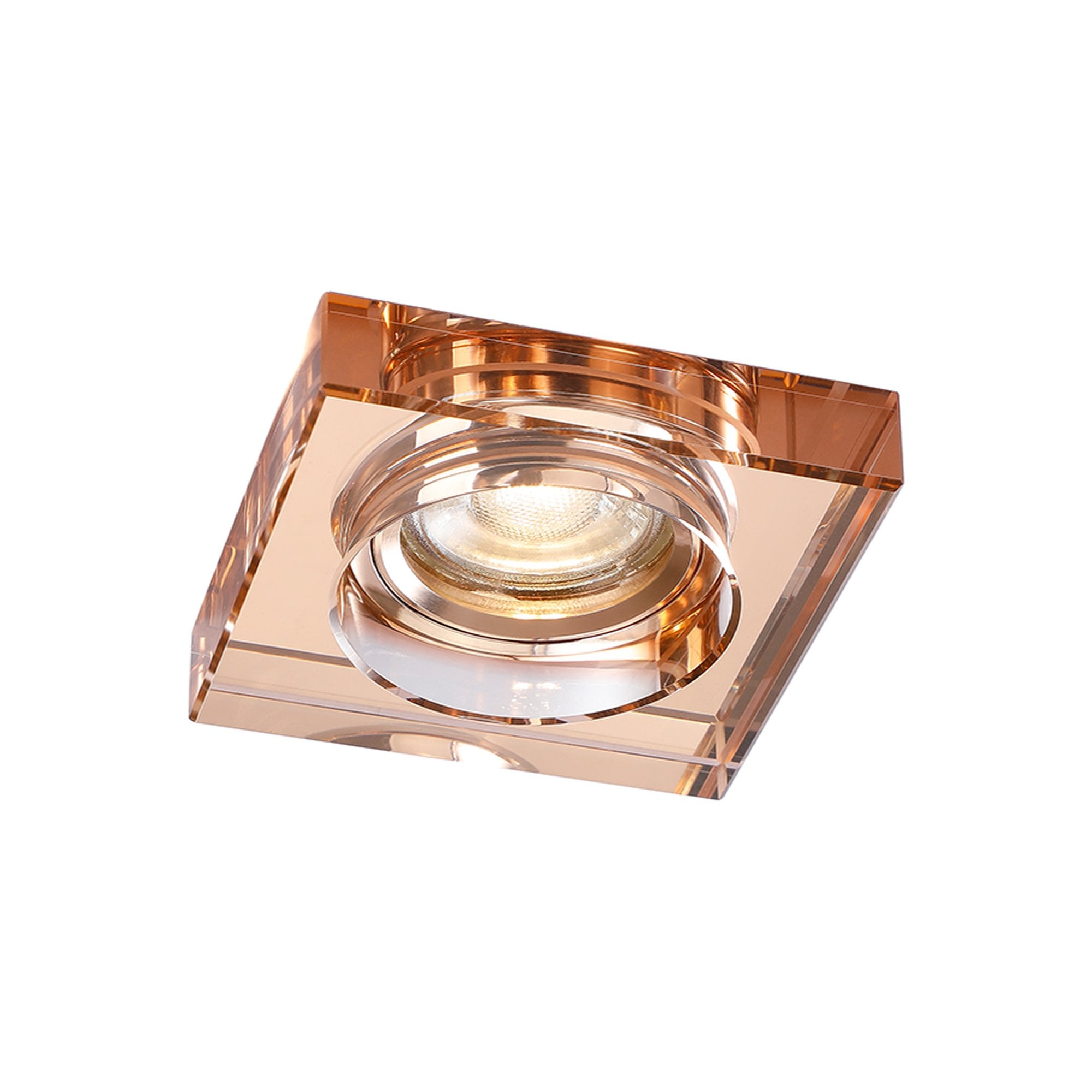 IL30822RG Crystal Downlight Deep Square Rim Only Rose Gold Cut Out: 62mm