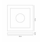 IL30822RG Crystal Downlight Deep Square Rim Only Rose Gold Cut Out: 62mm