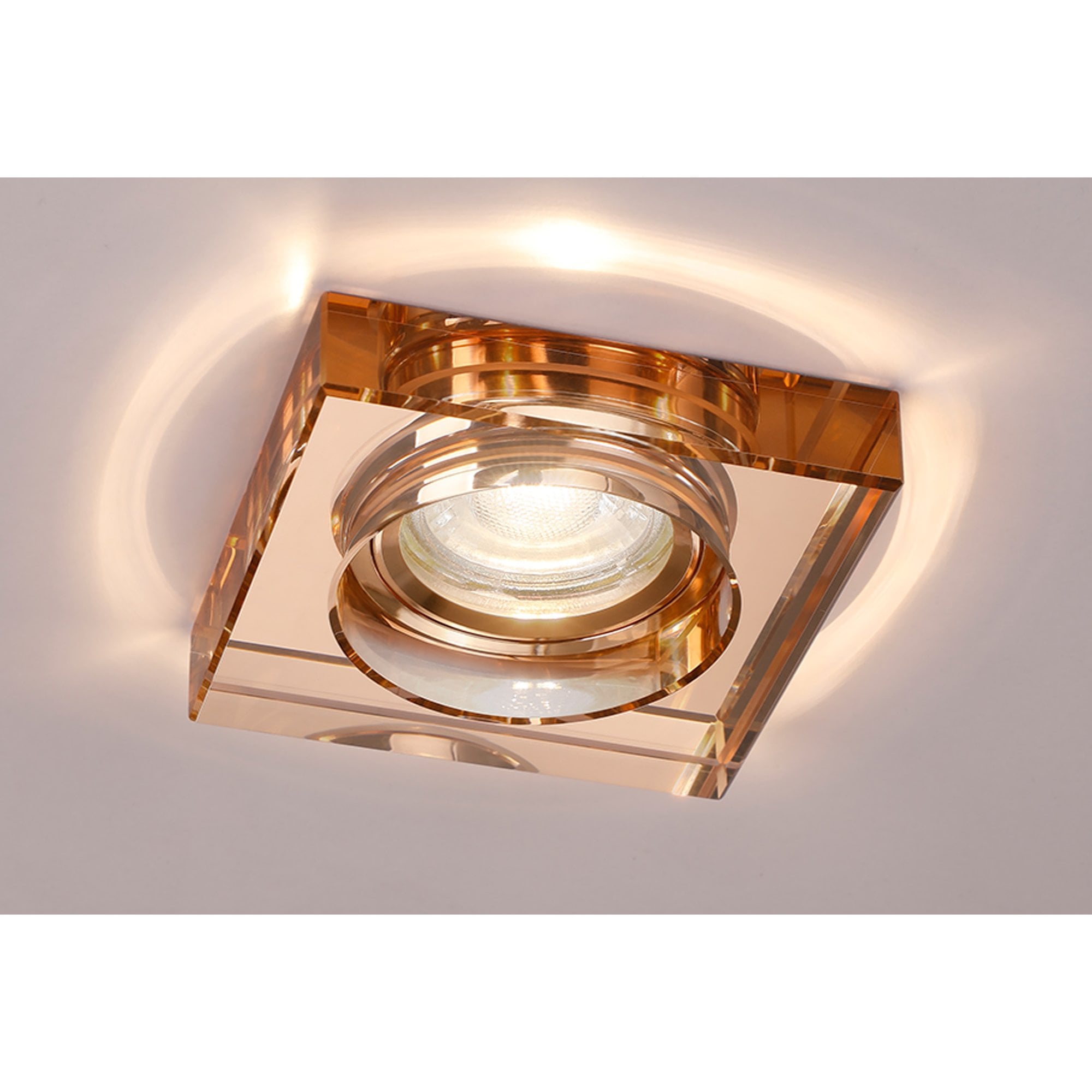 IL30822RG Crystal Downlight Deep Square Rim Only Rose Gold Cut Out: 62mm