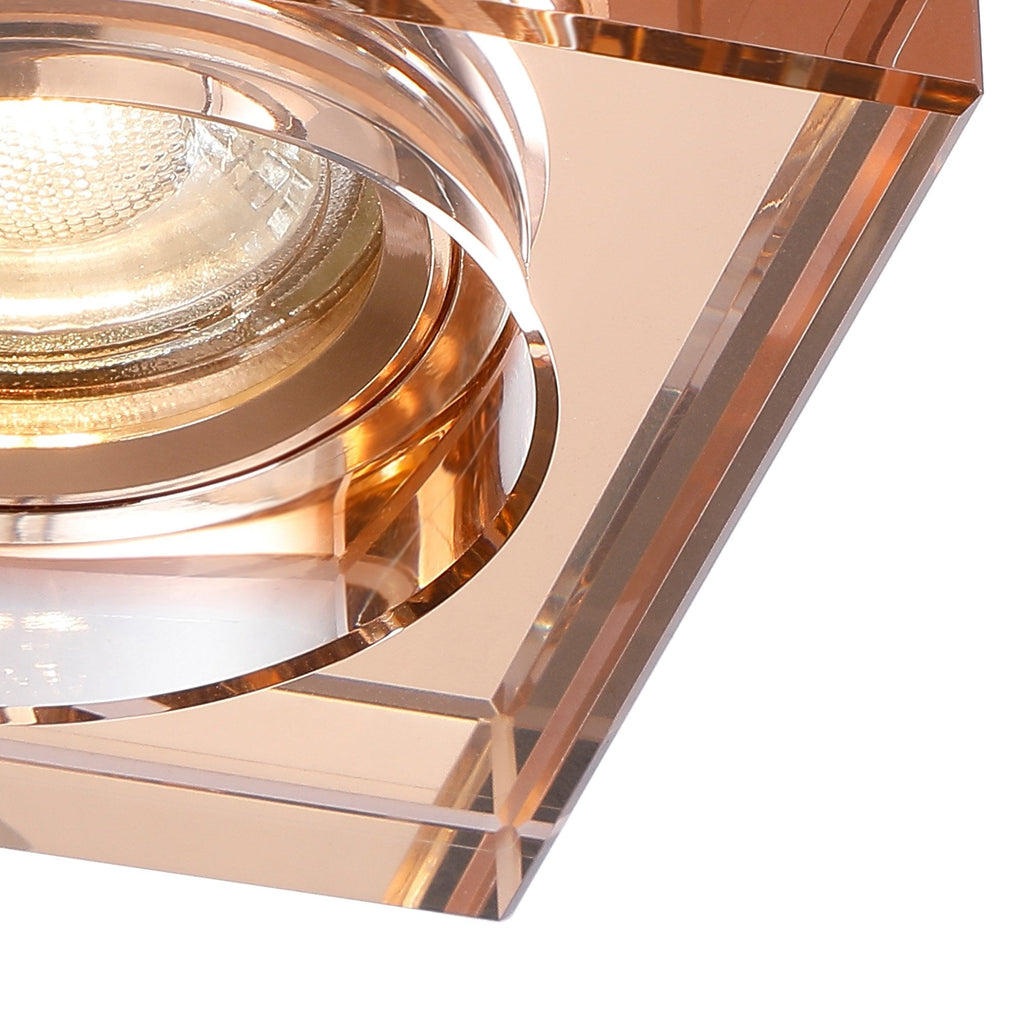 IL30822RG Crystal Downlight Deep Square Rim Only Rose Gold Cut Out: 62mm