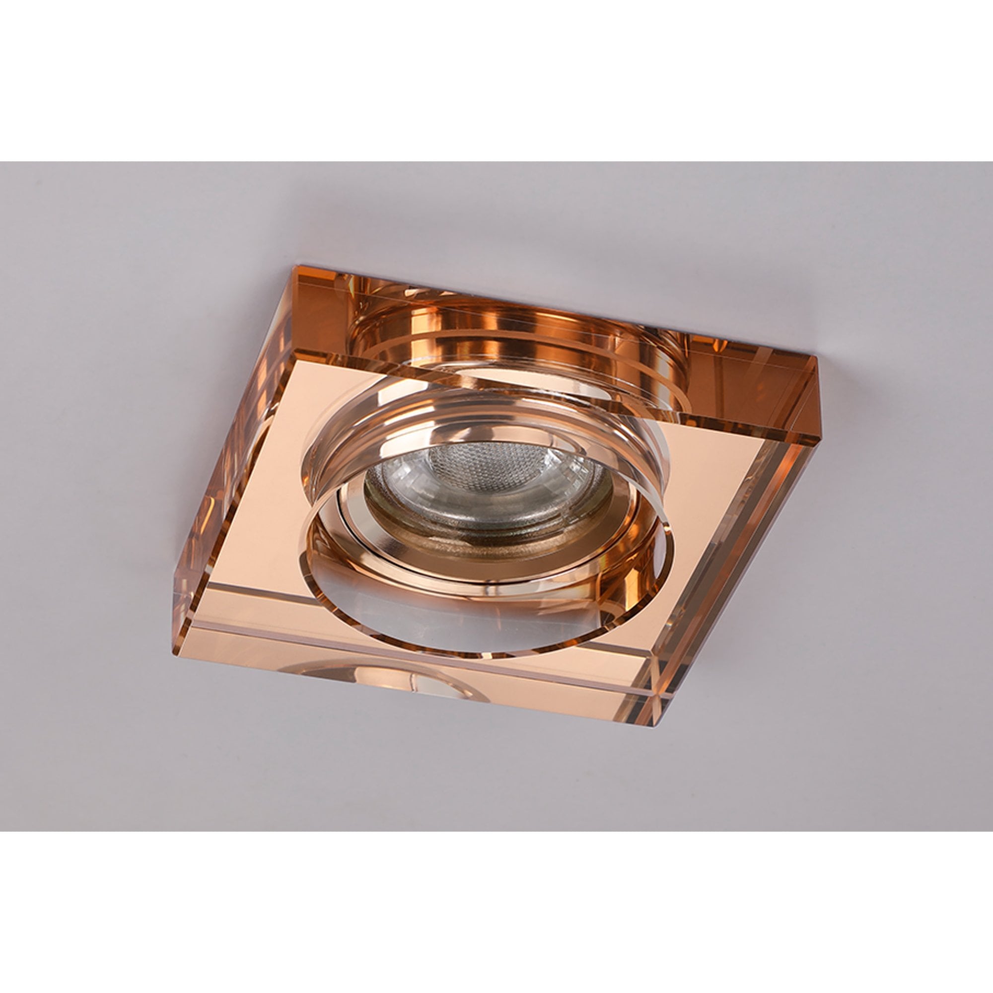 IL30822RG Crystal Downlight Deep Square Rim Only Rose Gold Cut Out: 62mm